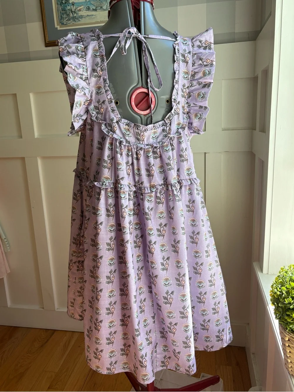 TALULAH Lilac Floral Mini Dress Summer Boho XL - Picture 2 of 8